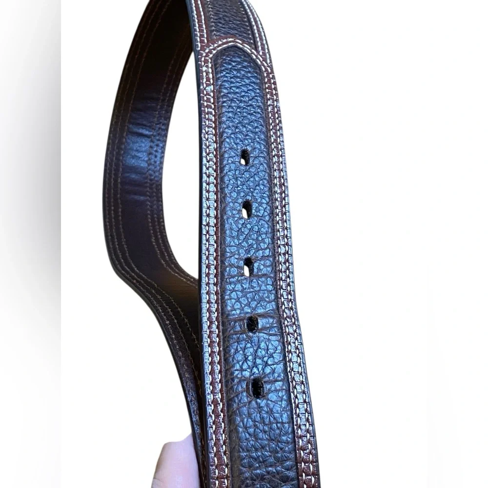 ARIAT Men's Two-Tone Oiled Leather Belt size 32 - Picture 4 of 9